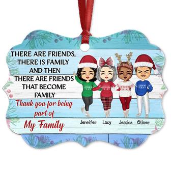 There Are Friends There Are Family Blue Custom Ornament - Thegiftio UK