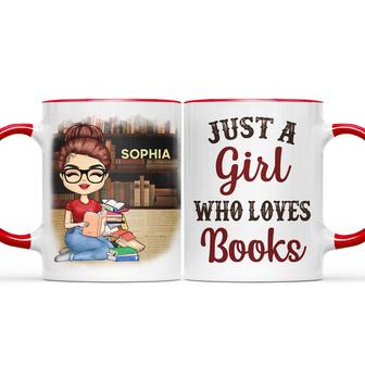 A Girl Who Loves Books Personalized Mug - Gift for Readers - Thegiftio UK