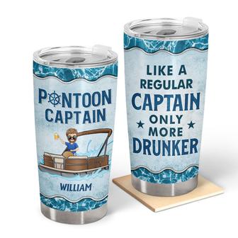 Pontoon Captain Like A Regular Captain Custom Tumbler - Thegiftio UK
