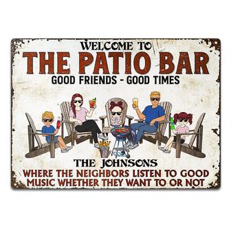 Patio Bar Grilling Music Custom Metal Sign - Gift for Family - Thegiftio UK