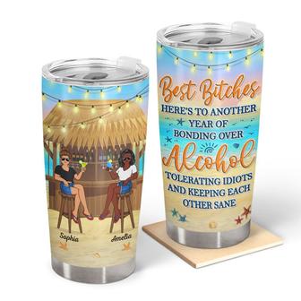 Here's To Another Year Of Bonding Personalized Tumbler - Thegiftio UK