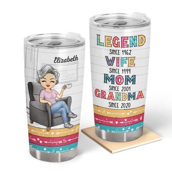 Legend Wife Mom Grandma Chibi Custom Tumbler - Mother's Gift - Thegiftio UK