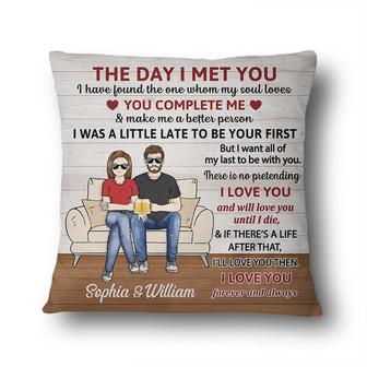 The Day I Met You Personalized Pillow - Gift for Couples - Thegiftio UK