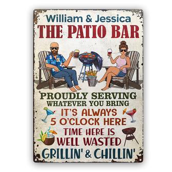 The Patio Bar Personalized Metal Sign - Gift for Couples - Thegiftio UK