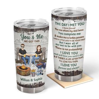The Day I Met You Custom Tumbler - Gift for Couples - Thegiftio UK