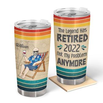 The Legend Has Retired Custom Tumbler - Retirement Gift - Thegiftio UK