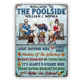 Welcome To The Poolside Personalized Sign - Gift for Couples - Thegiftio UK