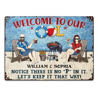 Welcome To Our Ool Custom Metal Sign - Gift for Couples - Thegiftio UK