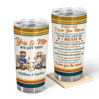 I Love You The Most Chibi Retro Custom Tumbler - Thegiftio UK