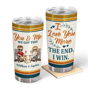 Love You More The End I Win Chibi Retro Custom Tumbler - Thegiftio UK