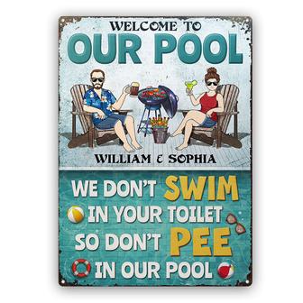 We Don't Swim In Your Toilet Custom Sign - Gift for Couples - Thegiftio UK
