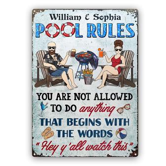 Not Allowed To Do Anything Custom Metal Sign - Couples Gift - Thegiftio UK
