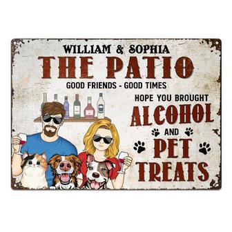 Patio Grilling Hope You Brought Alcohol Custom Metal Sign - Thegiftio UK