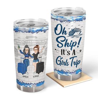 Best Friends Oh Ship Personalized Tumbler - Gift for Besties - Thegiftio UK