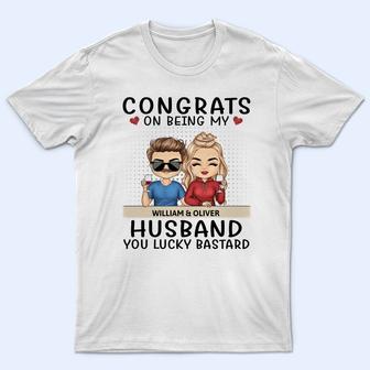 Congrats On Being My Husband Chibi Custom T-Shirt - Gift - Thegiftio UK