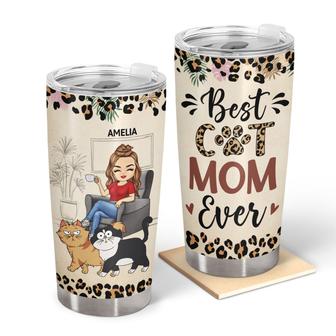 Best Cat Mom Ever Personalized Tumbler - Gift for Cat Lovers - Thegiftio UK