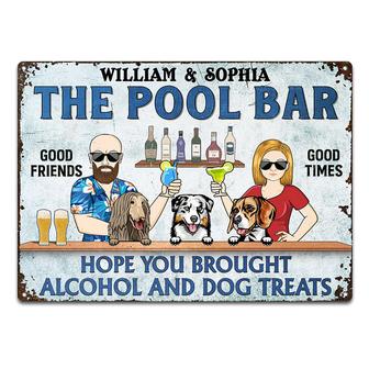 Poolside Grilling Hope You Brought Alcohol Custom Metal Sign - Thegiftio UK