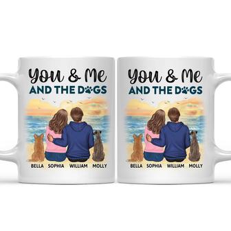 You & Me And The Dogs Custom Mug - Gift for Dog Lovers - Thegiftio UK
