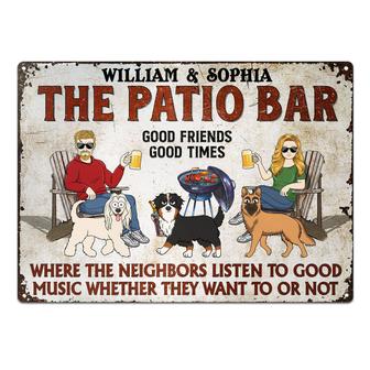 Patio Grilling Listen To Good Music Personalized Metal Sign - Thegiftio UK