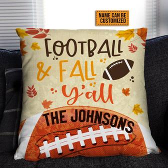American Football & Fall Y'all Custom Pillow - Gift for Home - Thegiftio UK