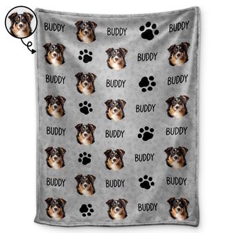 Custom Photo Pet Name Blanket - Gift For Pet Lovers - Personalized Fleece Blanket - Thegiftio UK