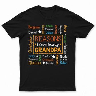 Reason I Love Being A Grandpa Custom T-Shirt - Gift for Dad - Thegiftio UK
