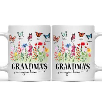 Mom's Grandma's Garden Butterflies Custom Mug - Grandma Gift - Thegiftio UK