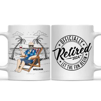 Officially Retired Let The Fun Begin Personalized Mug - Thegiftio UK