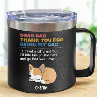 Dog Dad Thank You For Being My Dad Custom Tumbler - Gift - Thegiftio UK
