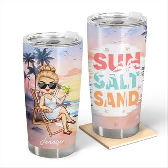 Sun Salt Sand Summer Vibe Custom Tumbler - Gift for Him - Thegiftio UK