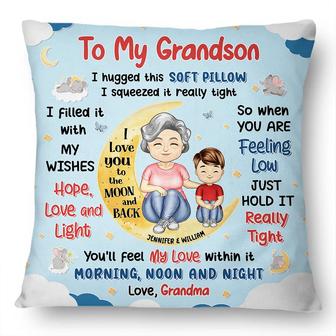 Granddaughter Grandson Hug This Soft Pillow Custom - Thegiftio UK