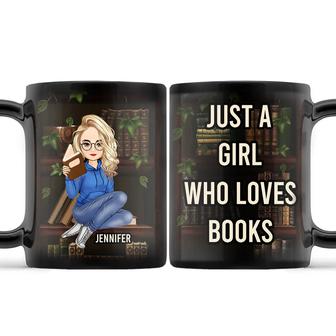 Just A Girl Boy Who Loves Books Personalized Mug - Thegiftio UK