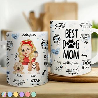 Best Dog Mom Puppy Love Custom Mug - Gift for Dog Mom - Thegiftio UK