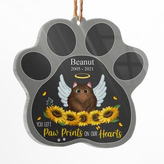 Paw Prints On Our Hearts Personalized Ornament - Thegiftio UK