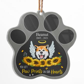 Paw Prints On Our Hearts Custom Ornament - Memorial Gift - Thegiftio UK