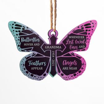 Butterflies Hover Whenever Angels Are Near Custom Ornament - Thegiftio UK