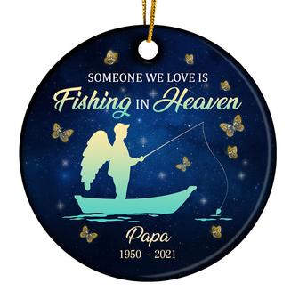 Fishing In Heaven Personalized Ornament - Memorial Gift - Thegiftio UK