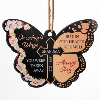 On Angels Wings You We're Taken Away Personalized Ornament - Thegiftio UK