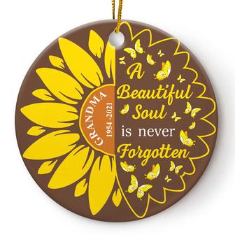 A Beautiful Soul Sunflower Personalized Ornament - Gift - Thegiftio UK