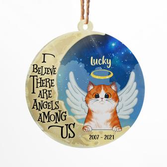 Cat Angels Among Us Personalized Ornament - Memorial Gift - Thegiftio UK
