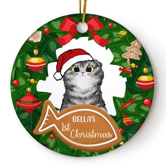 Cat First Christmas Personalized Ornament - Cat Lovers Gift - Thegiftio UK