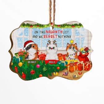 On The Naughty List Cat Personalized Ornament - Thegiftio UK