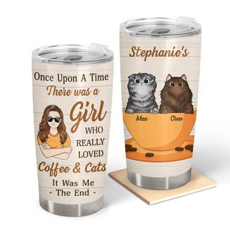 A Girl Who Really Loved Coffee Cats Custom Tumbler - Gift - Thegiftio UK