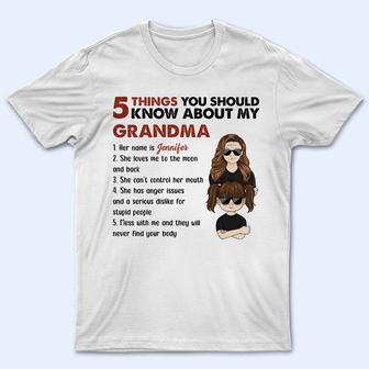 5 Thing You Should Know About My Grandpa Custom T-Shirt - Thegiftio UK