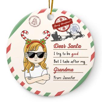 Dear Santa I Try To Be Good Custom Ornament - Christmas Gift - Thegiftio UK