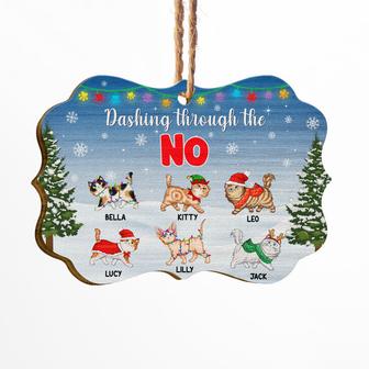 Dashing Through The No Personalized Ornament - Gift for Cats - Thegiftio UK