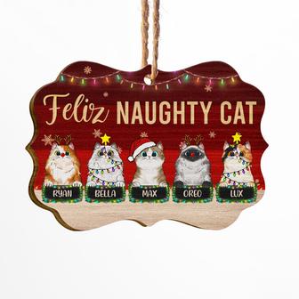Feliz Naughty Cat Personalized Ornament - Cat Lovers Gift - Thegiftio UK