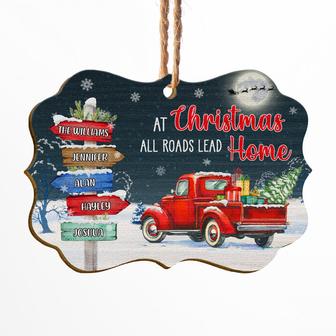 At Christmas All Roads Lead Home Personalized Ornament - Thegiftio UK