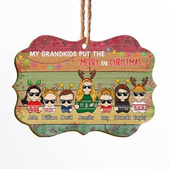Grandkids Put The Merry In Christmas Custom Ornament - Gift - Thegiftio UK