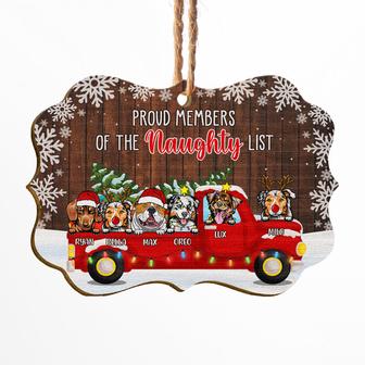 Proud Members Of The Naughty List Personalized Ornament - Thegiftio UK